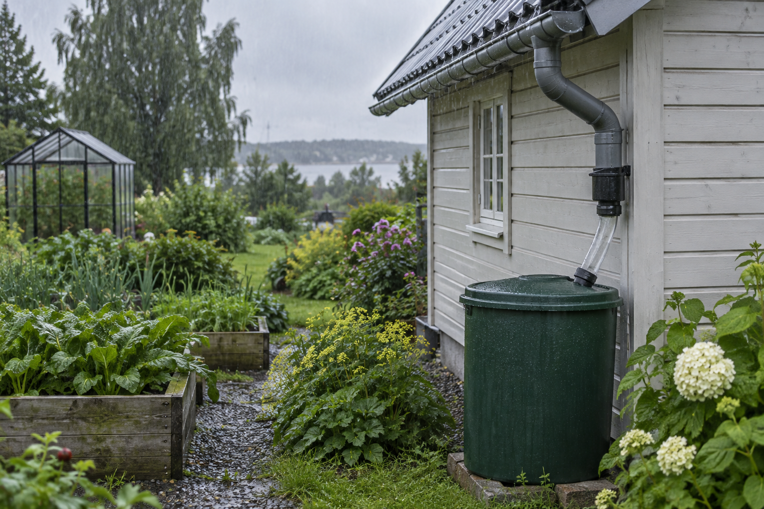 Vihmaveetünn maja räästa all